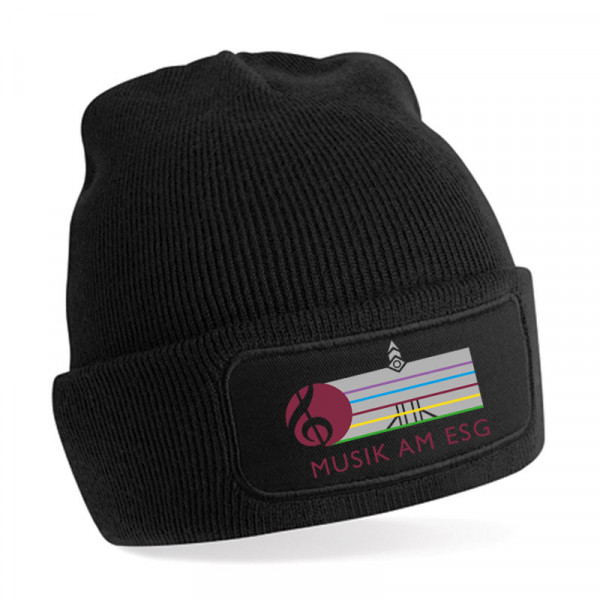 MUSIK AM ESG Unisex Patch Beanie schwarz