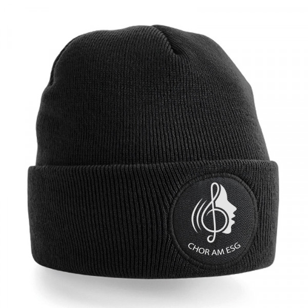 CHOR AM ESG Unisex Patch Beanie schwarz